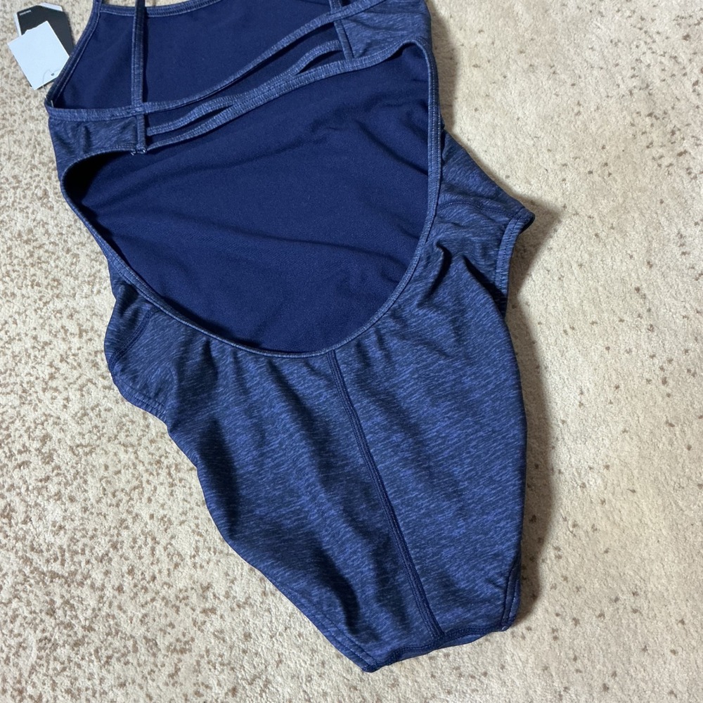 TYR Lapped Trinityfit One Piece Swimsuit Navy Blue‎ Durafast One TTLAP7A Size 30 - Picture 6 of 7